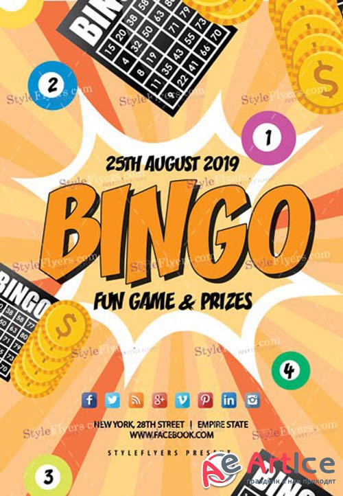 Bingo 2019 PSD V9  Flyer Template