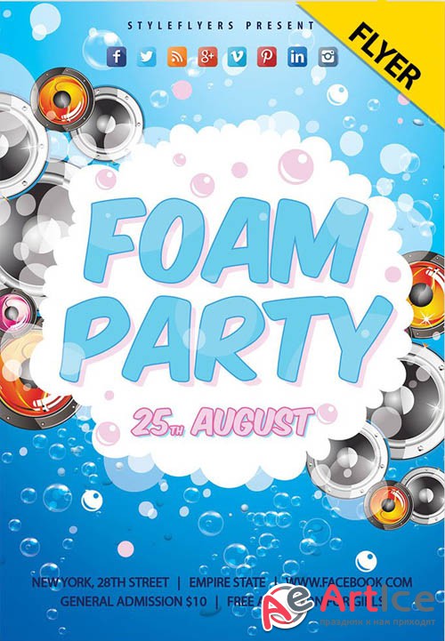 Foam Party V1 2019 Flyer PSD Template