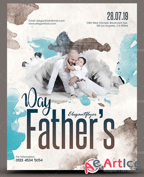 Fathers Day V30 2019 3rd Sunday of June Premium PSD Flyer Template
