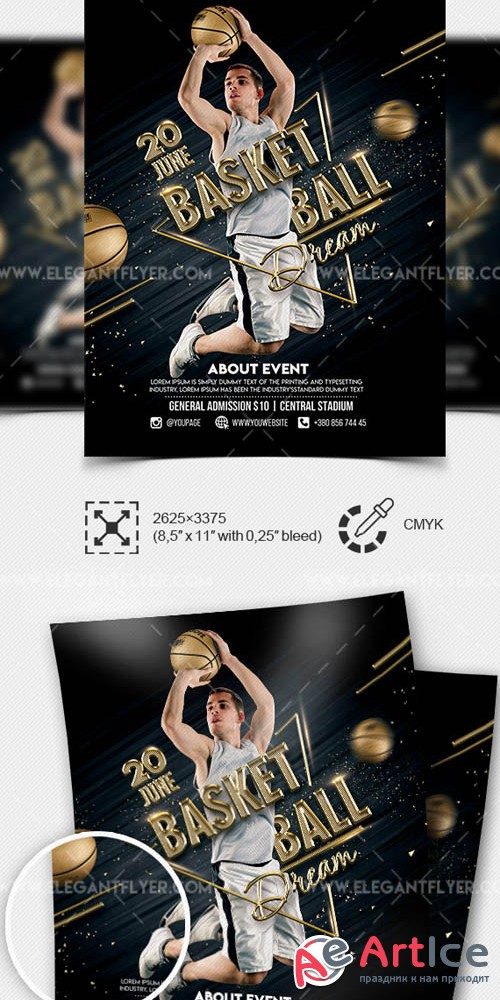 Basketball Dream V1 2019 Premium Flyer Template in PSD