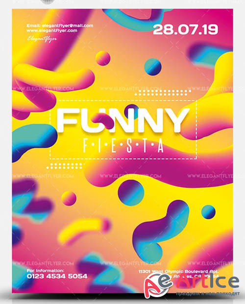Funny Fiesta V1 2019 PSD Flyer Template