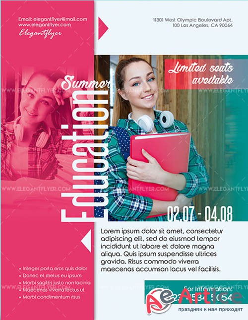Summer Education V1 2019 PSD Flyer Template