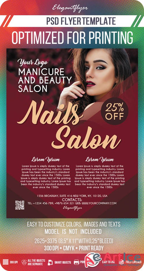 Nails Salon V7 2019 PSD Flyer Template