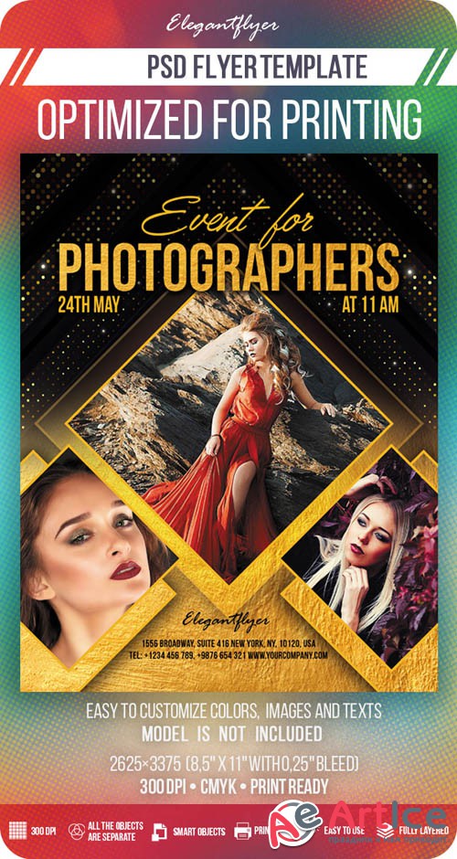 Event for Photographers V7 2019 Flyer Template in PSD