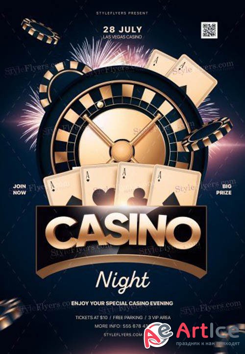 Casino Night V16 2019 PSD Flyer Template