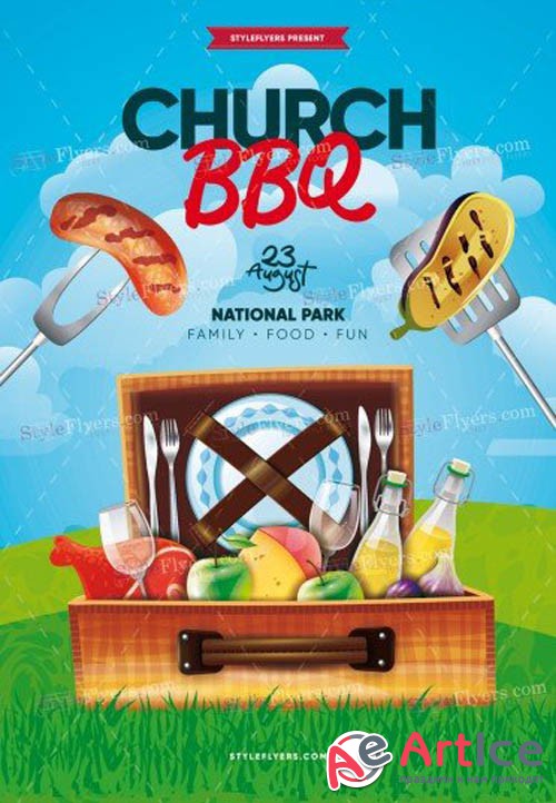 Church BBQ V18_07 2019 PSD Flyer Template