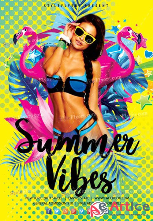 Summer Vibes V18_07 2019 PSD Flyer Template