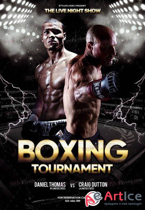Boxing Tournament V18_07 2019 PSD Flyer Template