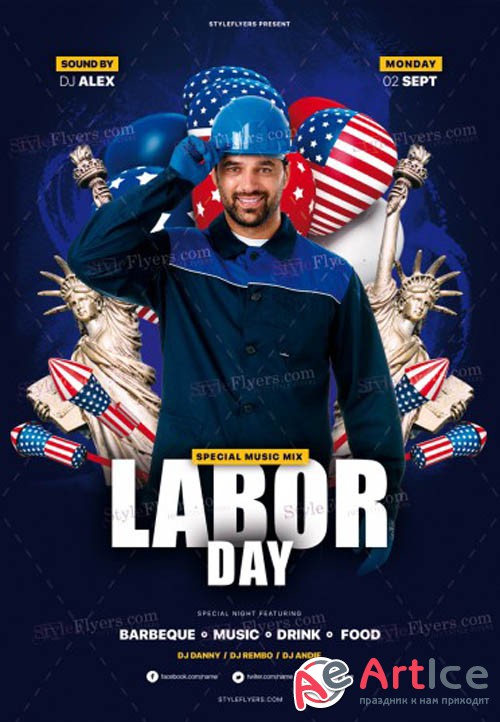 Labor Day V0208 2019 PSD Flyer Template