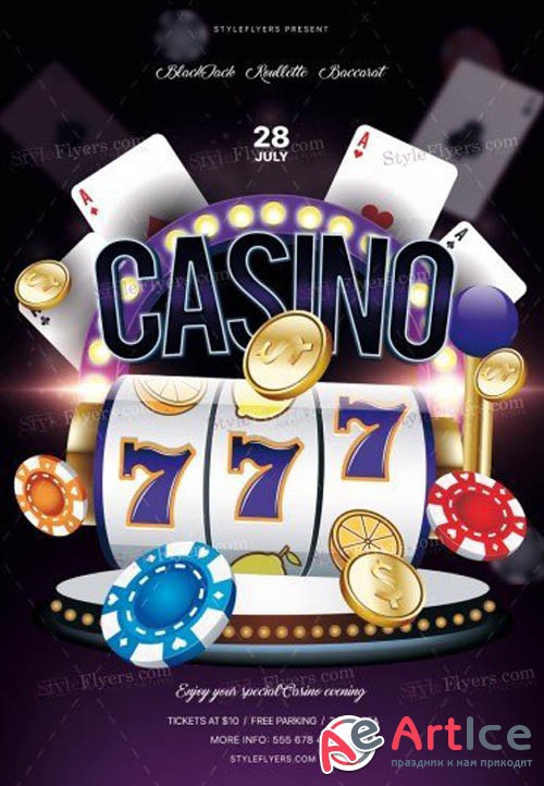 Casino V0108 2019 PSD Flyer Template