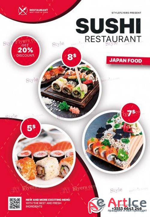 Sushi V0108 2019 PSD Flyer Template