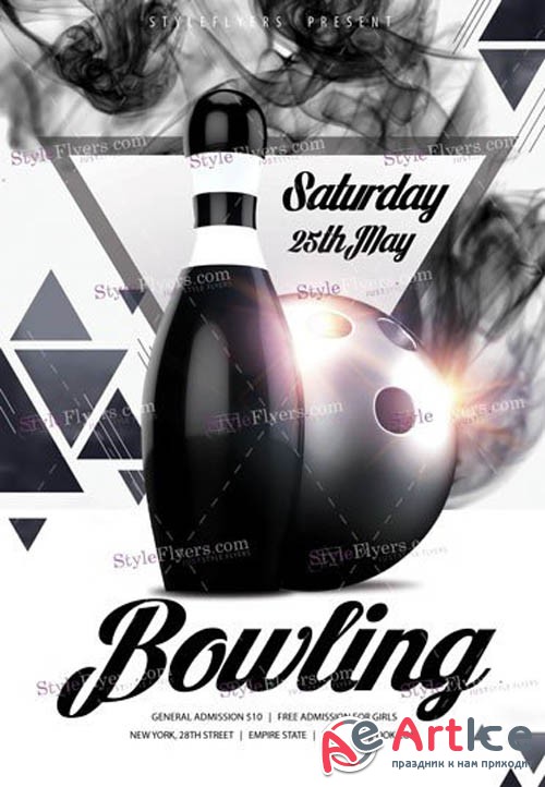 Bowling V14 2019 PSD Flyer Template