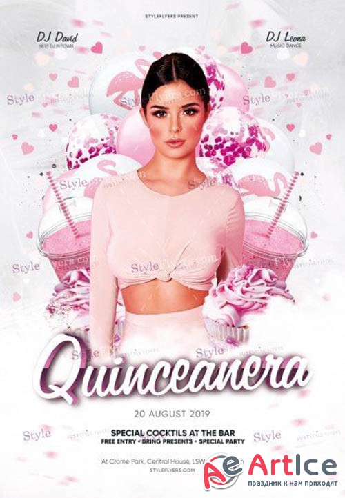 Quinceanera V0108 2019 PSD Flyer Template