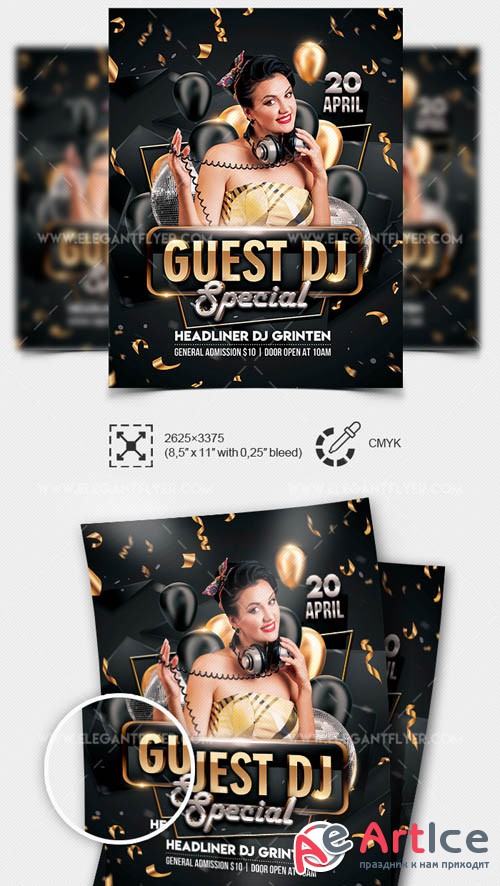 Special Guest DJ V1208 2019Template in PSD