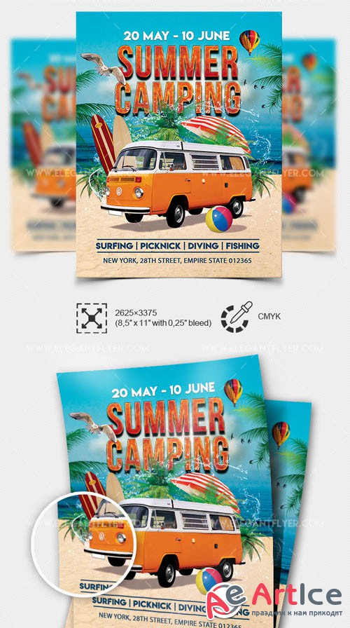 Summer Camping V1208 2019 Flyer Template in PSD