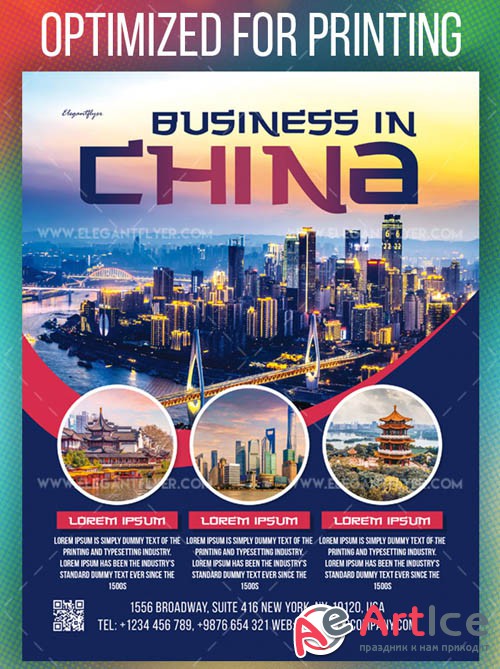 Business in China V1208 2019 Flyer Template in PSD