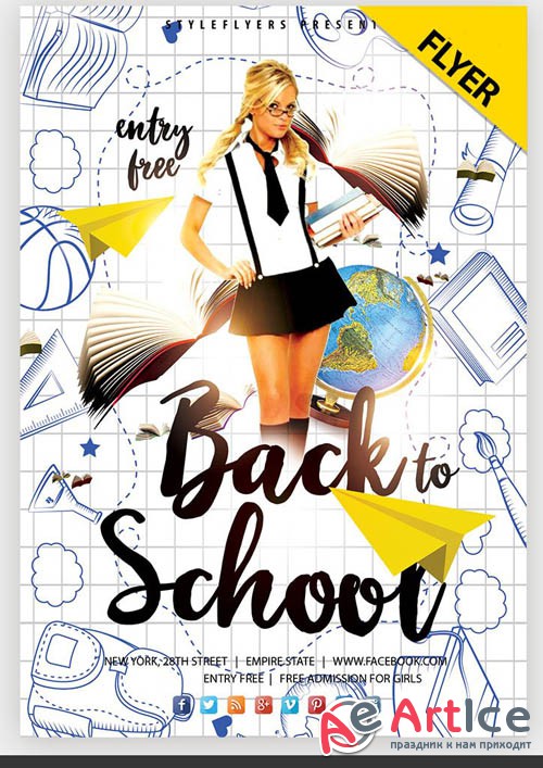 Back To School PSD V1308 2019 Flyer PSD Template