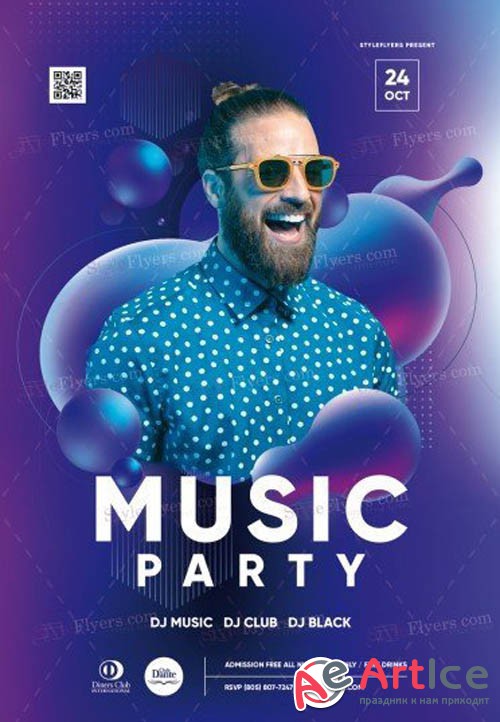 Music Party V2208 2019 PSD Flyer Template