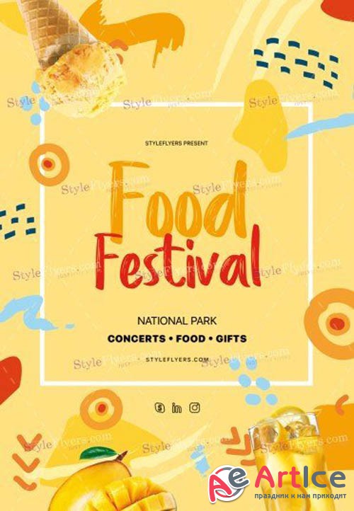 Food Festival V2208 2019 PSD Flyer Template
