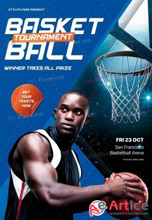 Basketball Tournament V2208 2019 PSD Flyer