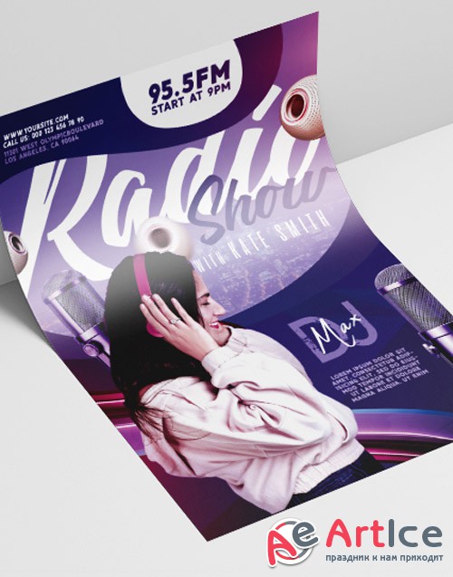 Radio Show V2208 2019 Premium PSD Flyer Template