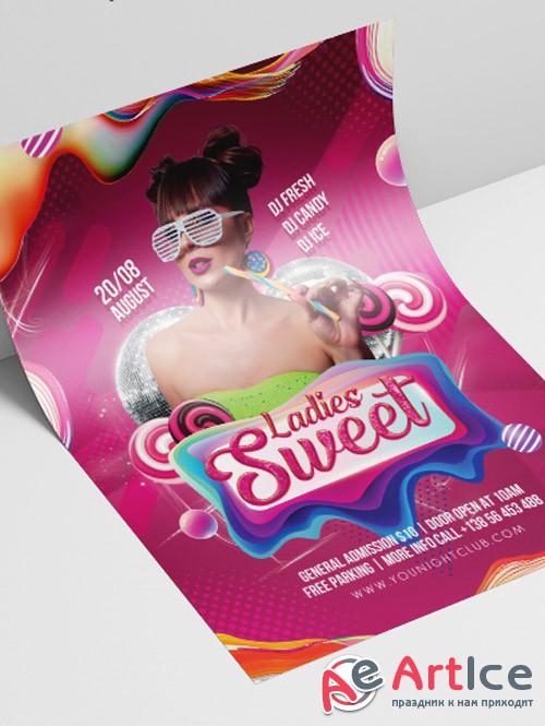 Sweet Ladies Night V2208 2019 Premium PSD Flyer Template