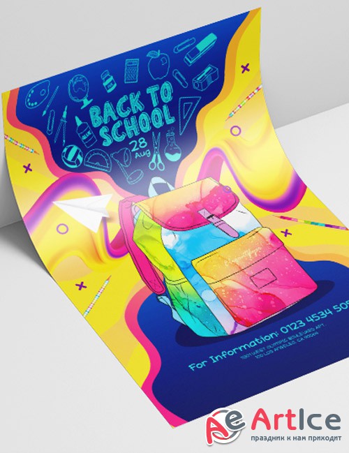 Back To School Party V2208 2019 PSD Flyer Template