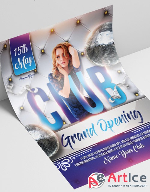 Club Grand Opening V2208 2019 Premium PSD Flyer Template