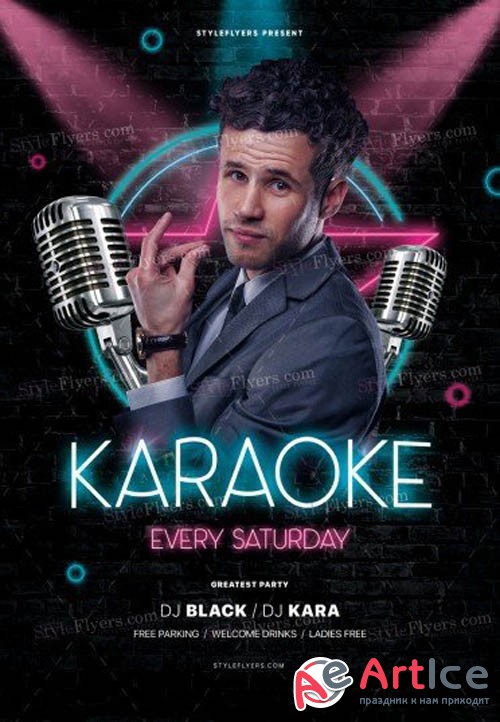 Karaoke V2908 2019 PSD Flyer Template