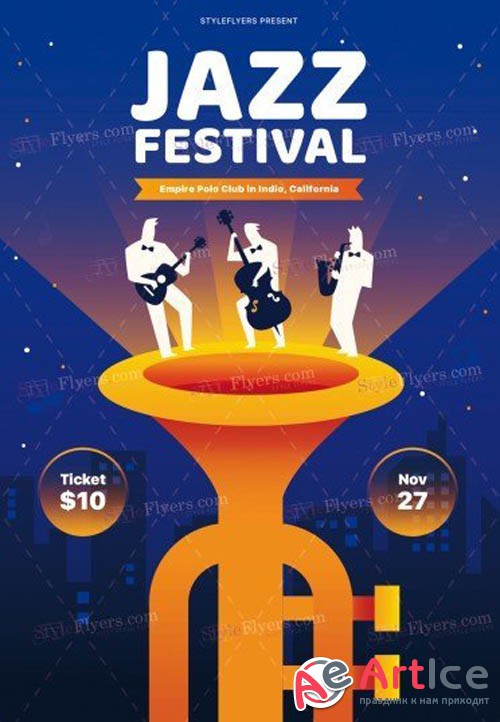 Jazz Festival V2908 2019 PSD Flyer