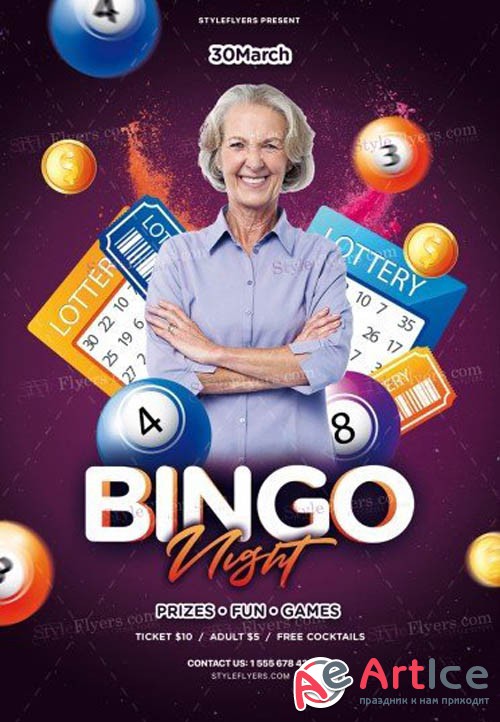 Bingo Night V2908 2019 PSD Flyer Template