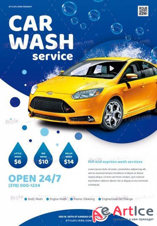 Car Wash Service V2908 2019 PSD Flyer Template