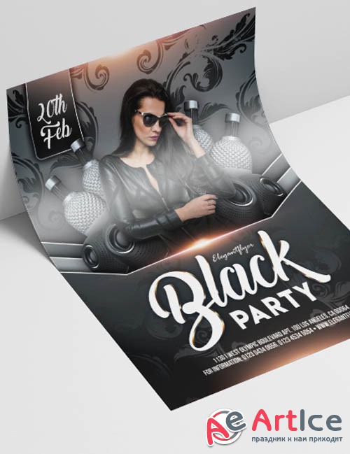 Black Party V2908 2019 Premium PSD Flyer Template
