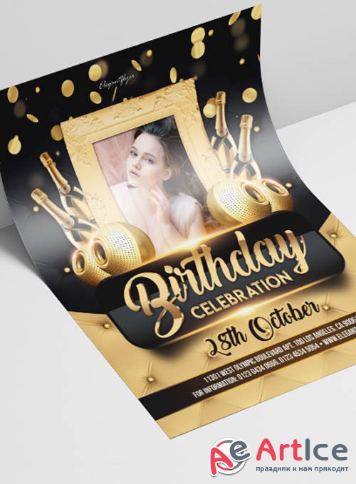 Birthday Celebration V2908 2019 Premium PSD Flyer Template