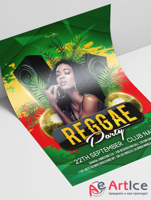 Reggae Party V2908 2019 Premium PSD Flyer Template