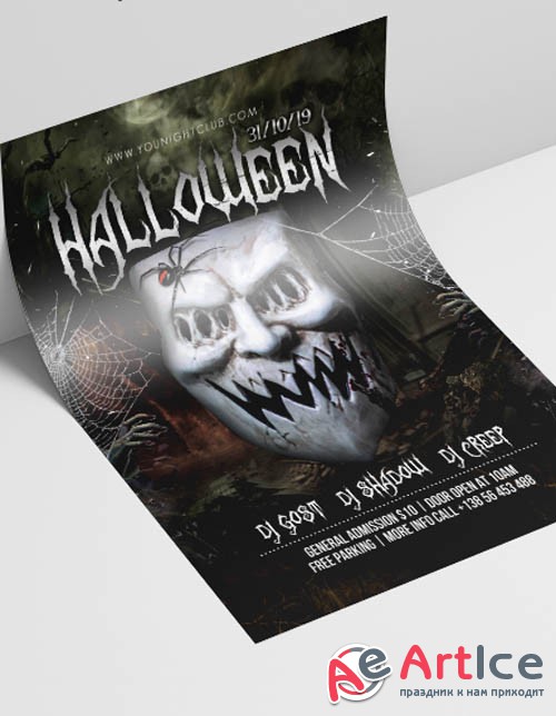 Halloween Night V2908 2019 Premium PSD Flyer Template