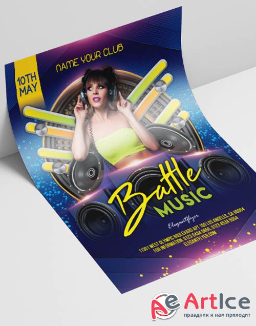 Music Battle V2908 2019 Premium PSD Flyer Template
