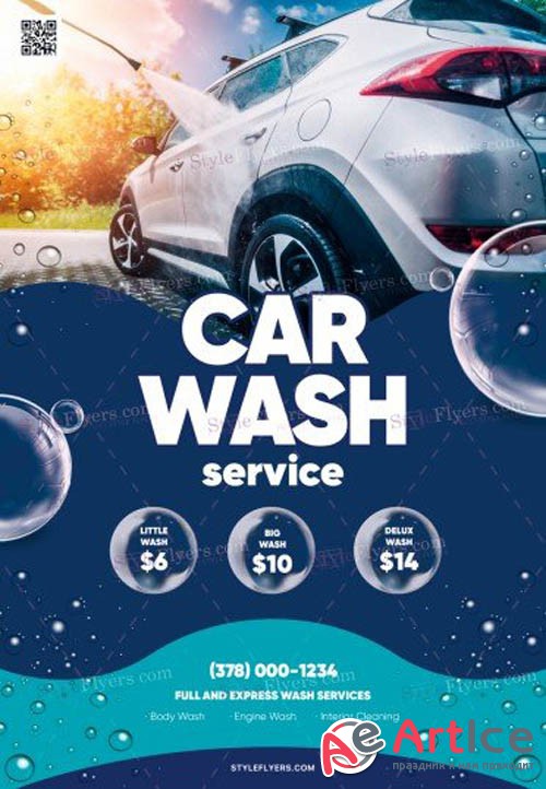 Car Wash V1709 2019 PSD Flyer Template