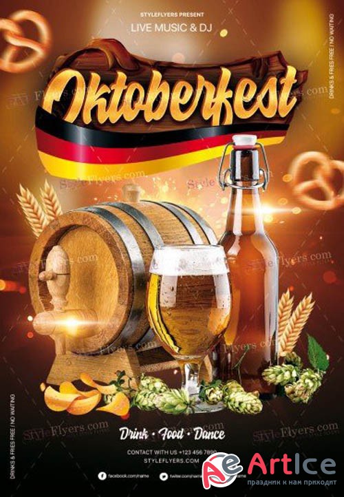 Oktoberfest V1709 2019 PSD Flyer Template