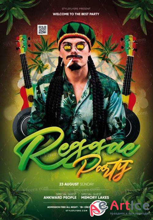 Reggae Party V1709 2019 PSD Flyer Template