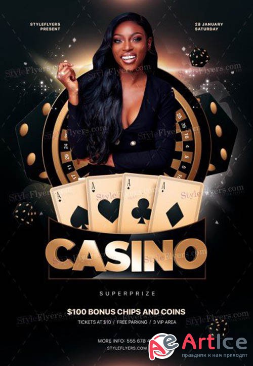 Casino V1709 2019 PSD Flyer Template