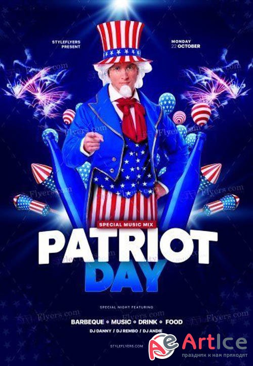 Patriot Day V1709 2019 PSD Flyer Template