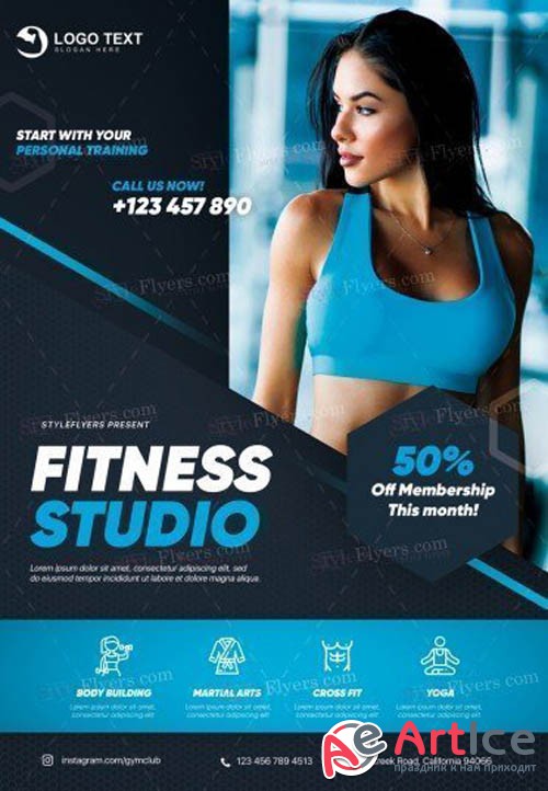 Fitness V1709 2019 PSD Flyer Template