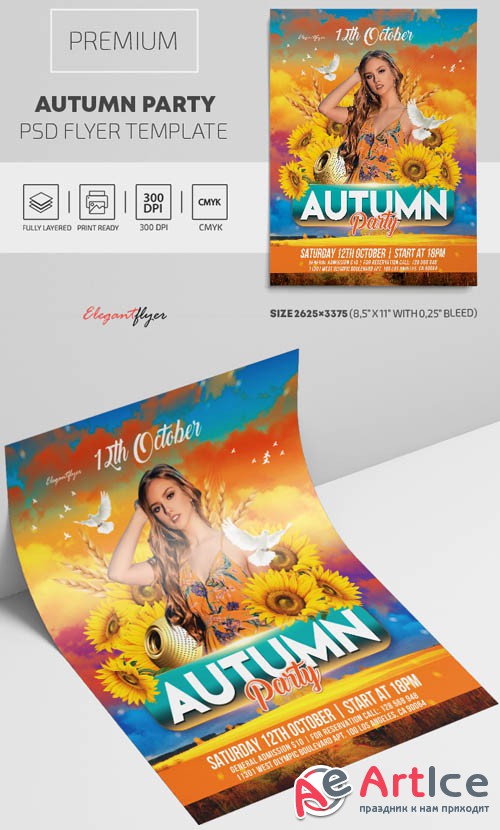 Autumn Party V2009 2019 Premium PSD Flyer Template