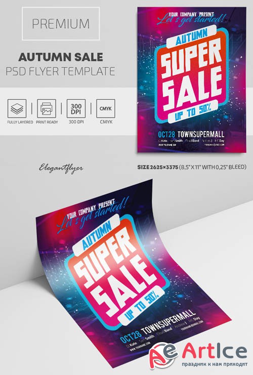 Autumn Sale V1809 2019 Premium PSD Flyer Template