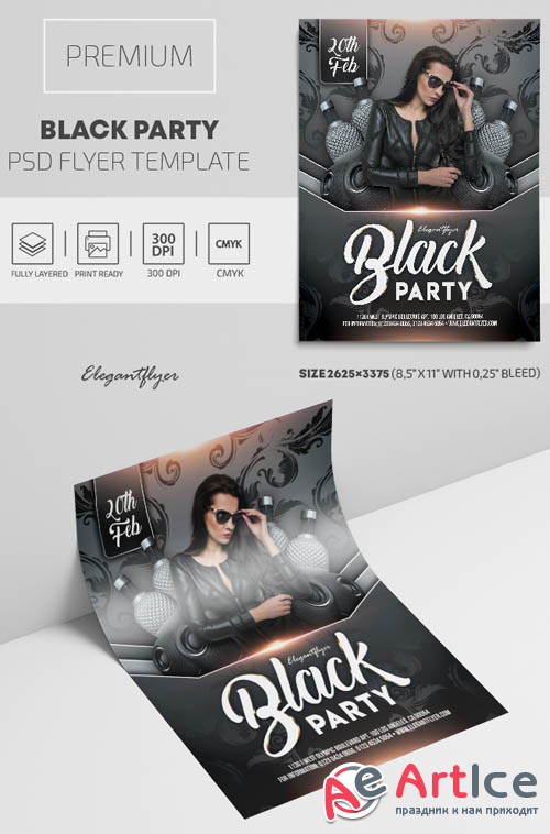 Black Party V1809 2019 Premium PSD Flyer Template