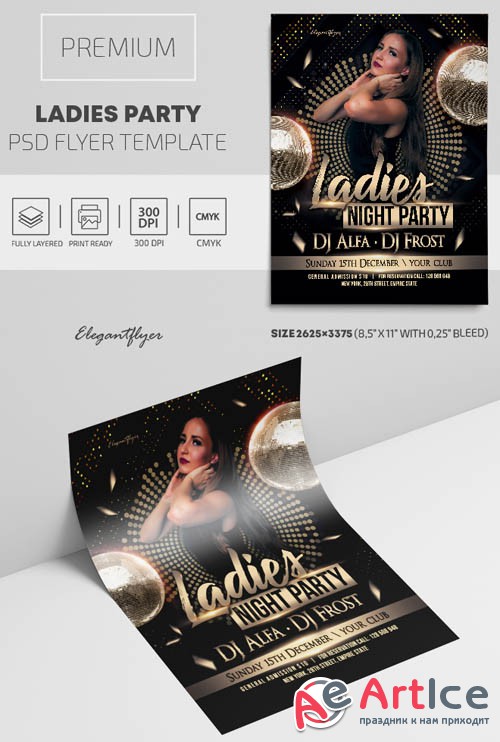 Ladies Party V2309 2019 Premium PSD Flyer Template