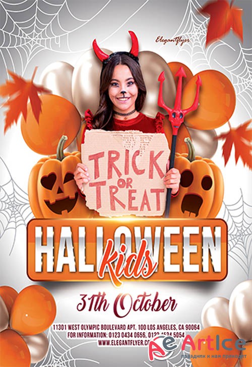 Halloween Kids V27095 2019 Premium PSD Flyer Template