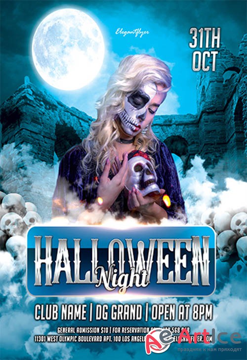 Halloween Night V27093 2019 Premium PSD Flyer Template