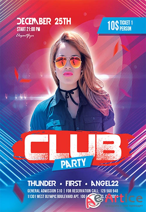 Club Party V2709 2019 Premium PSD Flyer Template